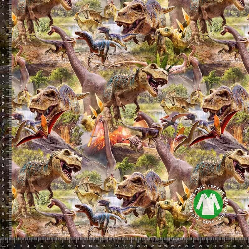 Jersey print med farlige dinosaurer