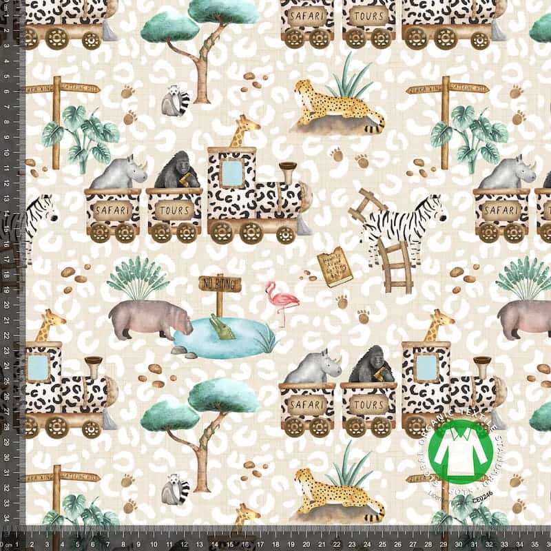 Jersey print med safari tema