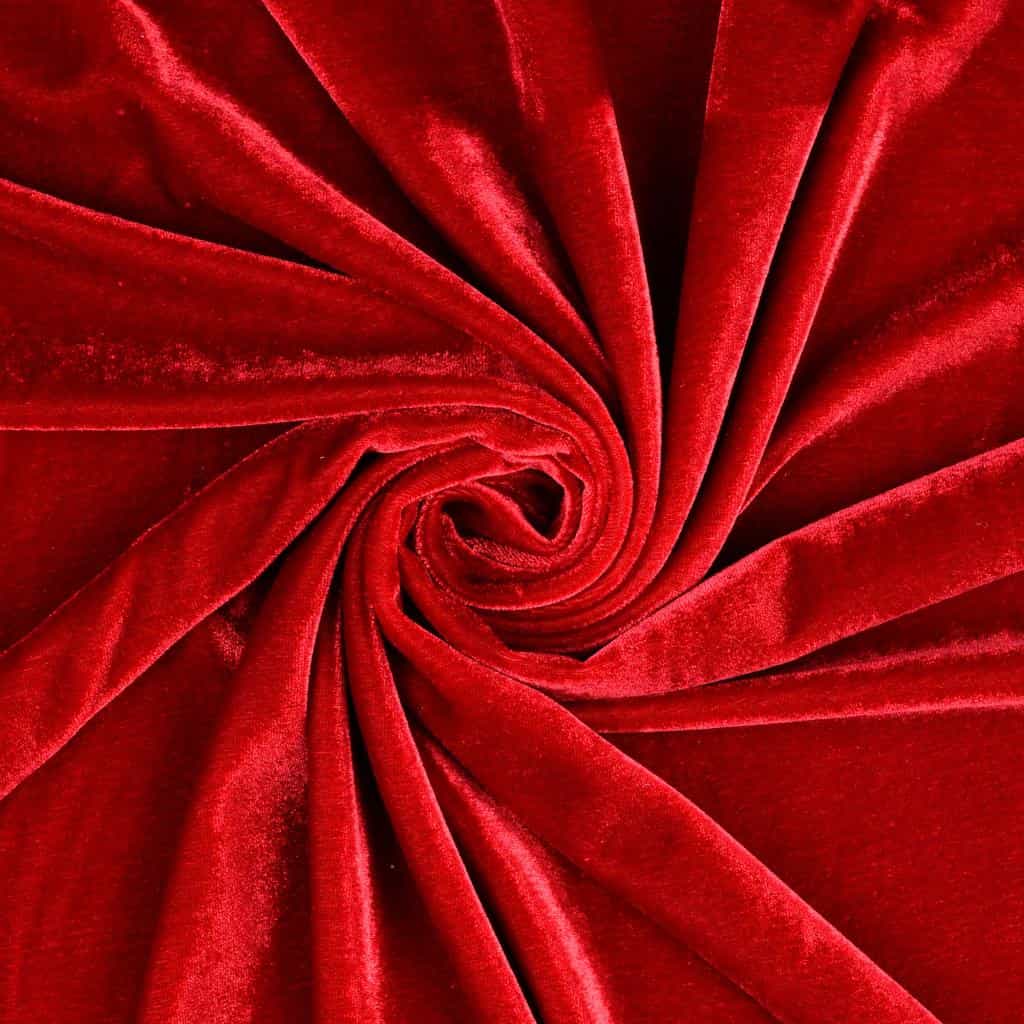 Silkevelour - Rød
