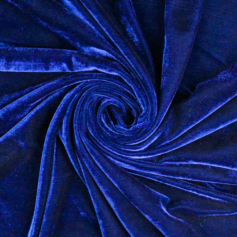 Silkevelour - Kobolt blå