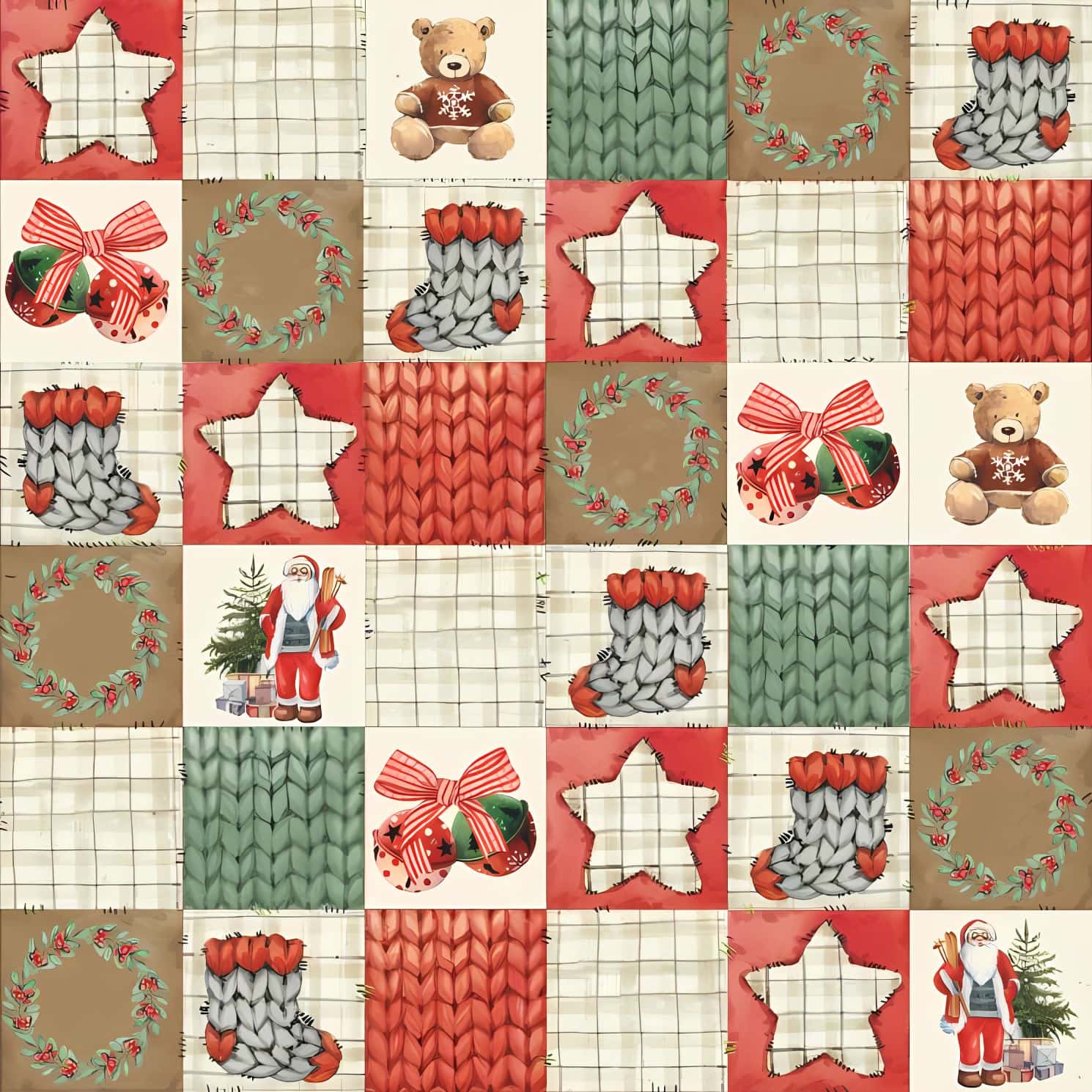 Jule poplin patchwork tema