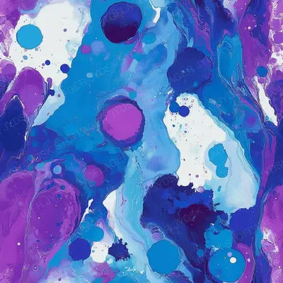 Abstract Blue and Purple Featuring Splashes of Purp