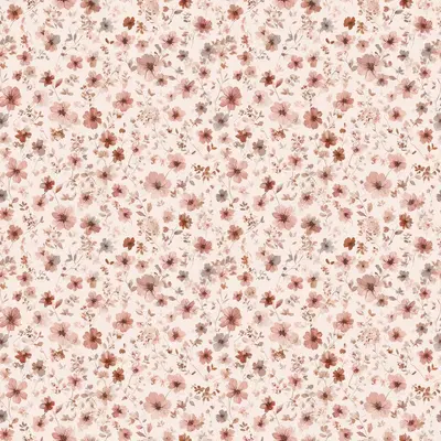 Beige Brown Small Flowers
