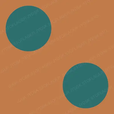 Big Copper Dots on Teal