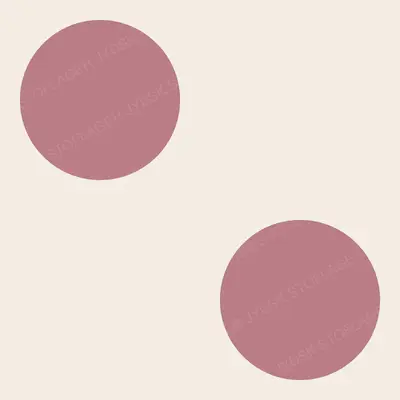 Big Mauve Dots on Cream