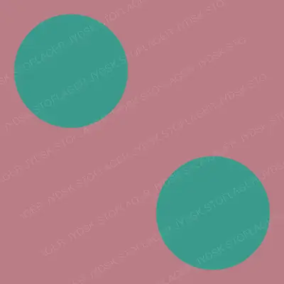 Big Teal Dots on Mauve