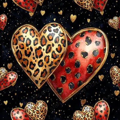 Black Valentine Hearts