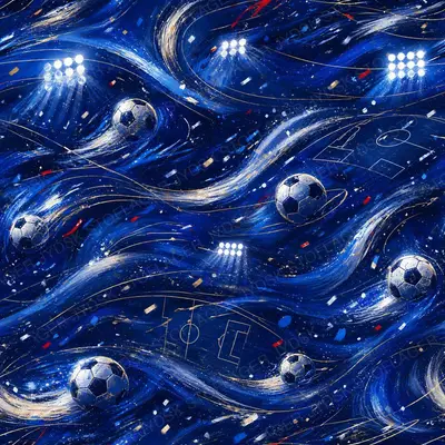 Blue Football Swirl