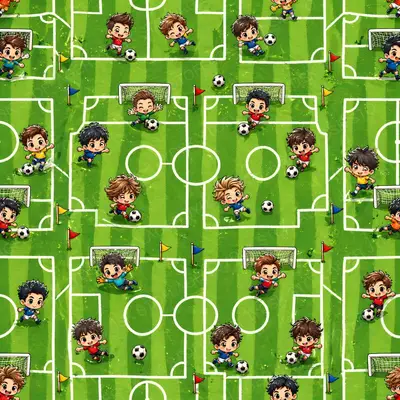 Cartoon Football Pitch