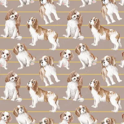 Cavalier Design 1 - Stripes - Purple:Brown