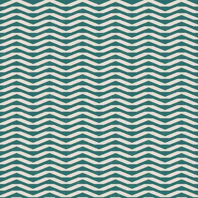 Chevron Oat on Teal