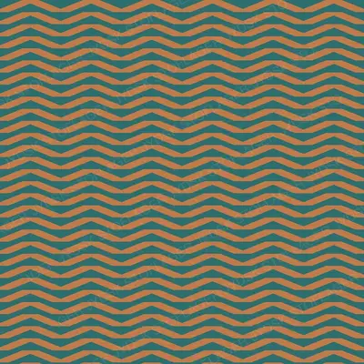 Chevron Teal on Copper