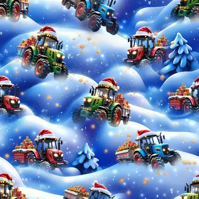 Christmas Tractors V1
