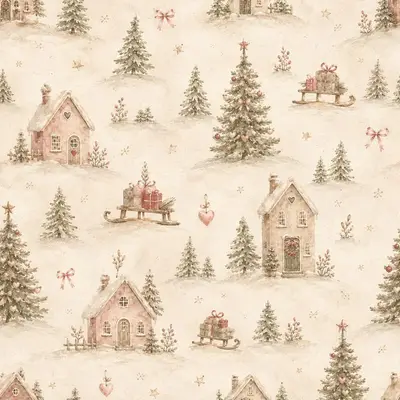 Christmas Village Toile