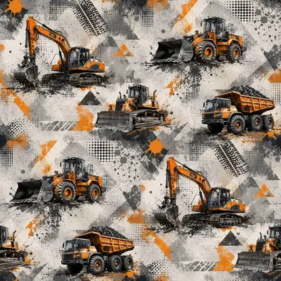 Construction Trucks Grunge