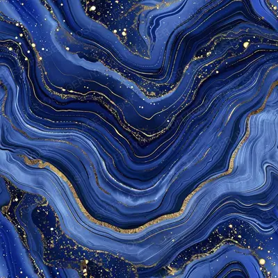 Deep Sapphire Blue Agate Pattern with a Marble Te 3