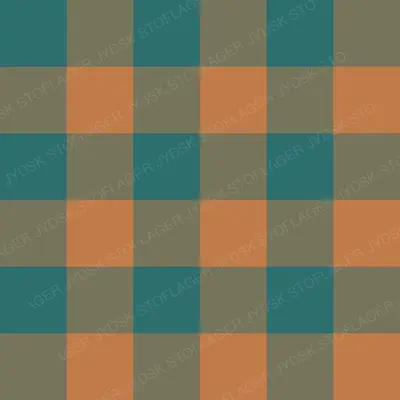 Gingham Copper and Teal
