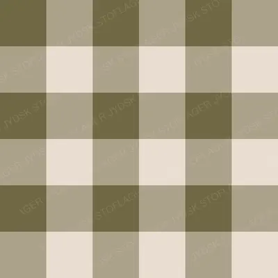 Gingham Olive and Oat