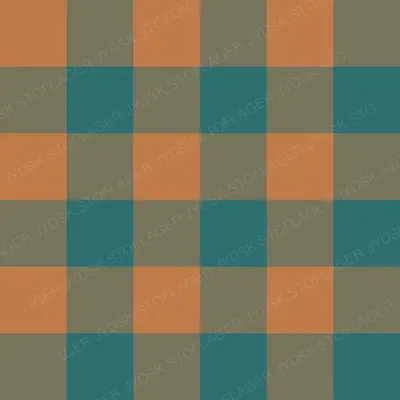 Gingham Teal and Copper