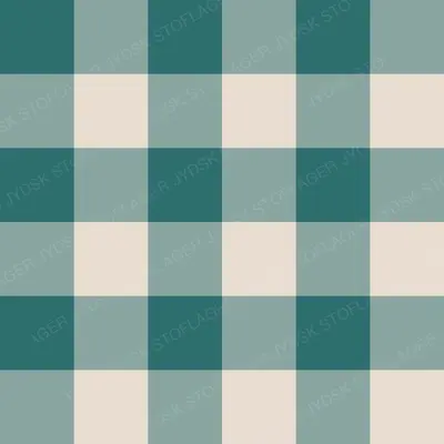 Gingham Teal and Oat