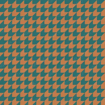 Houndstooth Copper on Teal