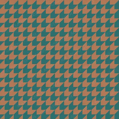Houndstooth Teal on Clay