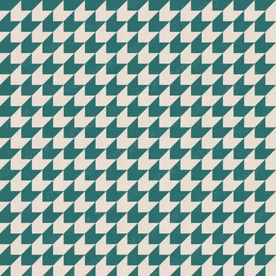 Houndstooth Teal on Oat