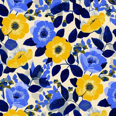 Infinitydays a Repeating Flower Pattern From the 1950S