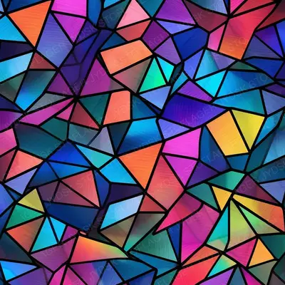 Pretty Colorful Geometric Pattern is Shown in