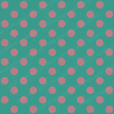 Mauve Dots on Teal