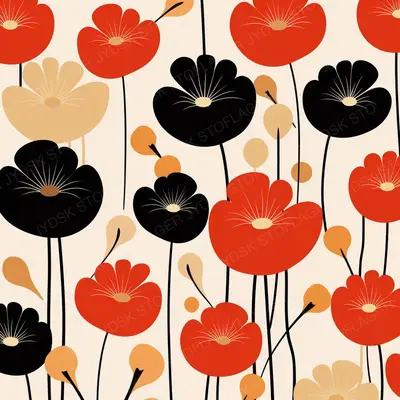 Minimalistic and Simple Flat Flowers Soft and Round