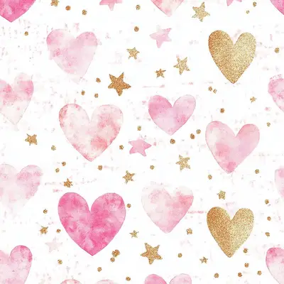 Miriamfeyga Hearts Dainty Stars and Small Dainty Flowers
