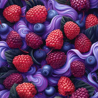 Mulberries Arrangement Rich in Color From Soft Re 1