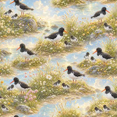 Oystercatchers in the Meadow