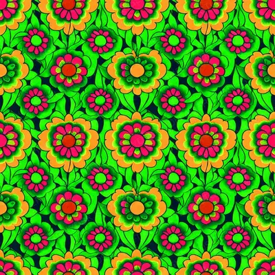 Psychadelic Flowers Pattern 12 Boost