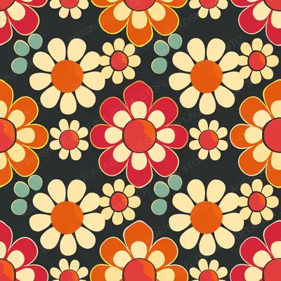 Retro Flower 16