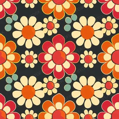 Retro Flower 16