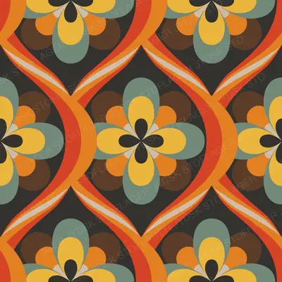 Retro Tiles Brown
