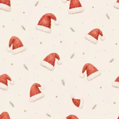 Santa Hats on Cream 2