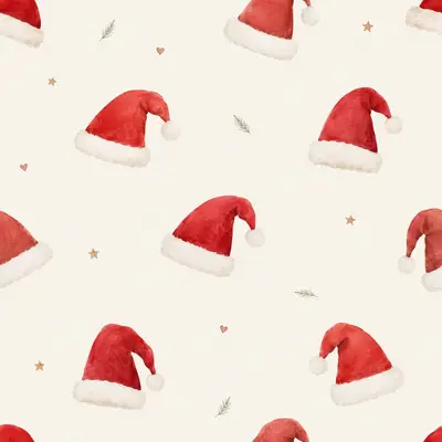 Santa Hats on Cream
