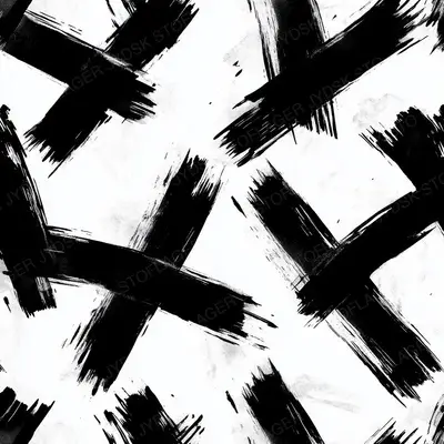 Abstract Pattern Expressive Black Ink Brus
