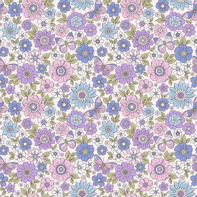 Small Purple Flowers - Seamless 2