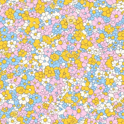 Tanoloso a Pattern of Soft Colorful Little Flowers