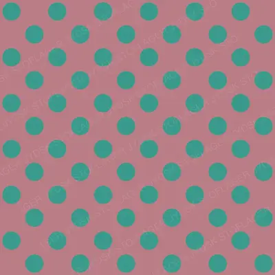 Teal Dots on Mauve