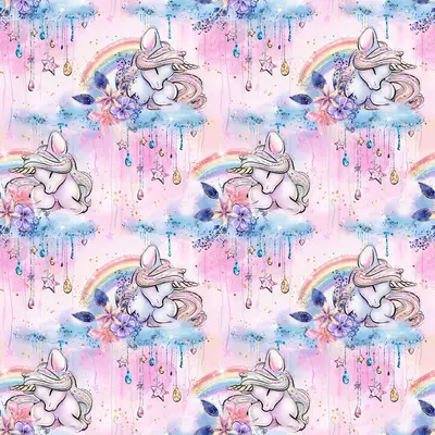 Unicorn, Pink Rainbow 1