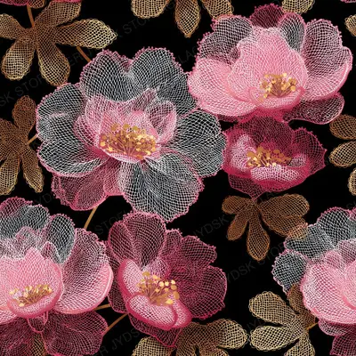 Valerionavarra Flowers Lace Pattern --Tile --V 7
