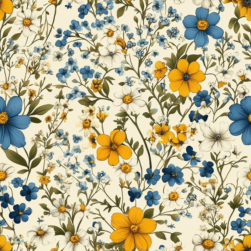 Tiny Nordic Spring Flowers
