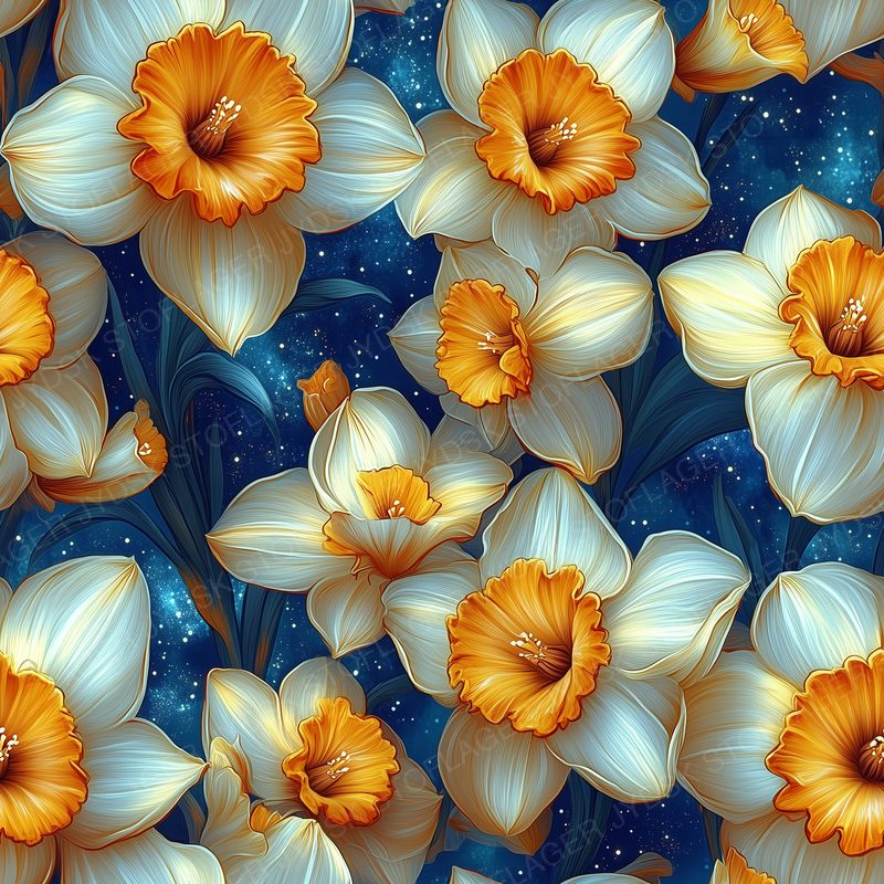 Digital Gold Daffodils a De