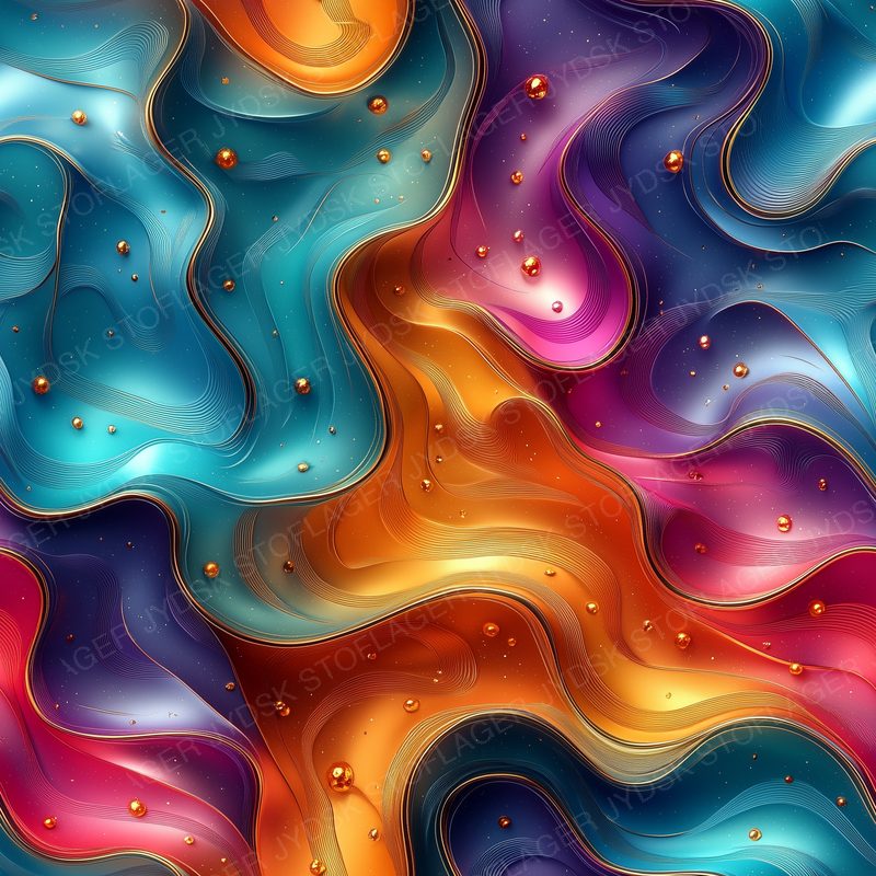 Colorful Pattern Featuring Swirling W