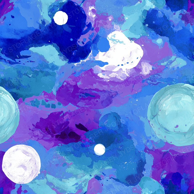 Abstract Blue and Purple Featuring Splashes of Purp